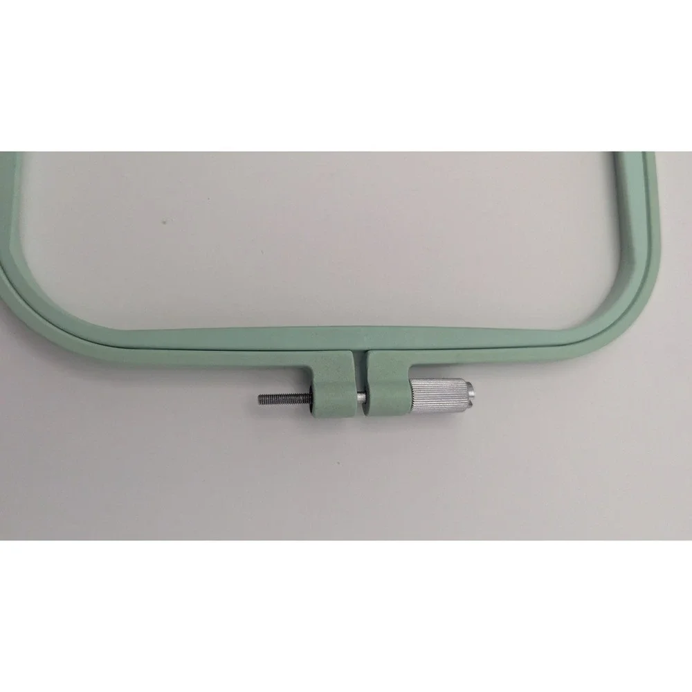 Mint Green Embroidery Machine Hoop with ABC Alignment‎ Grid Template Crafting